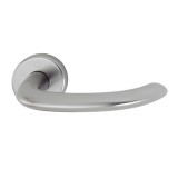 Door handle MARSEILLE on round rose with keyhole esc., 37-42mm doors (E)